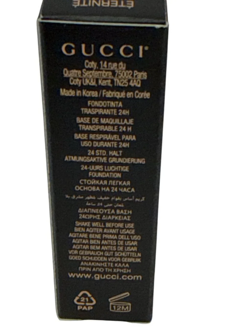 Gucci Éternité de Beauté Foundation 220W Medium Fair SPF 15 5ml New In Box